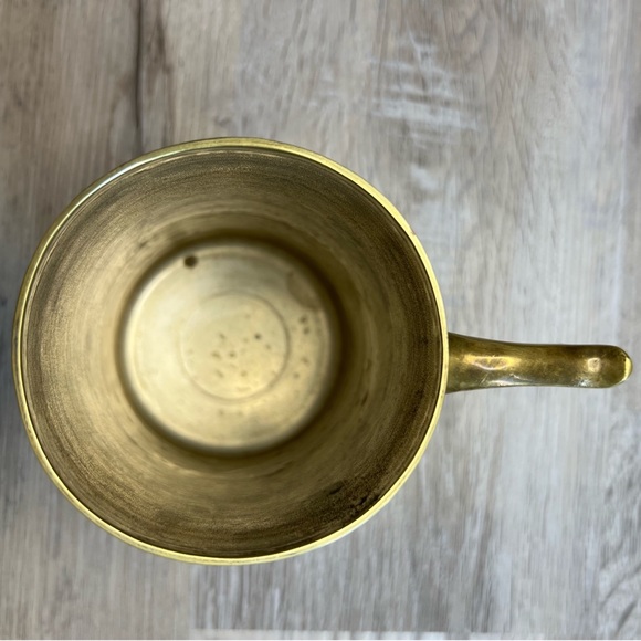 vintage brass Aztec calendar mug - Picture 6 of 11